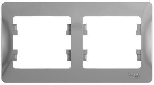 Рамка горизонтальная Systeme Electric Glossa 2-м. алюминий фото Рамка горизонтальная Systeme Electric Glossa 2-м. алюминий картинка